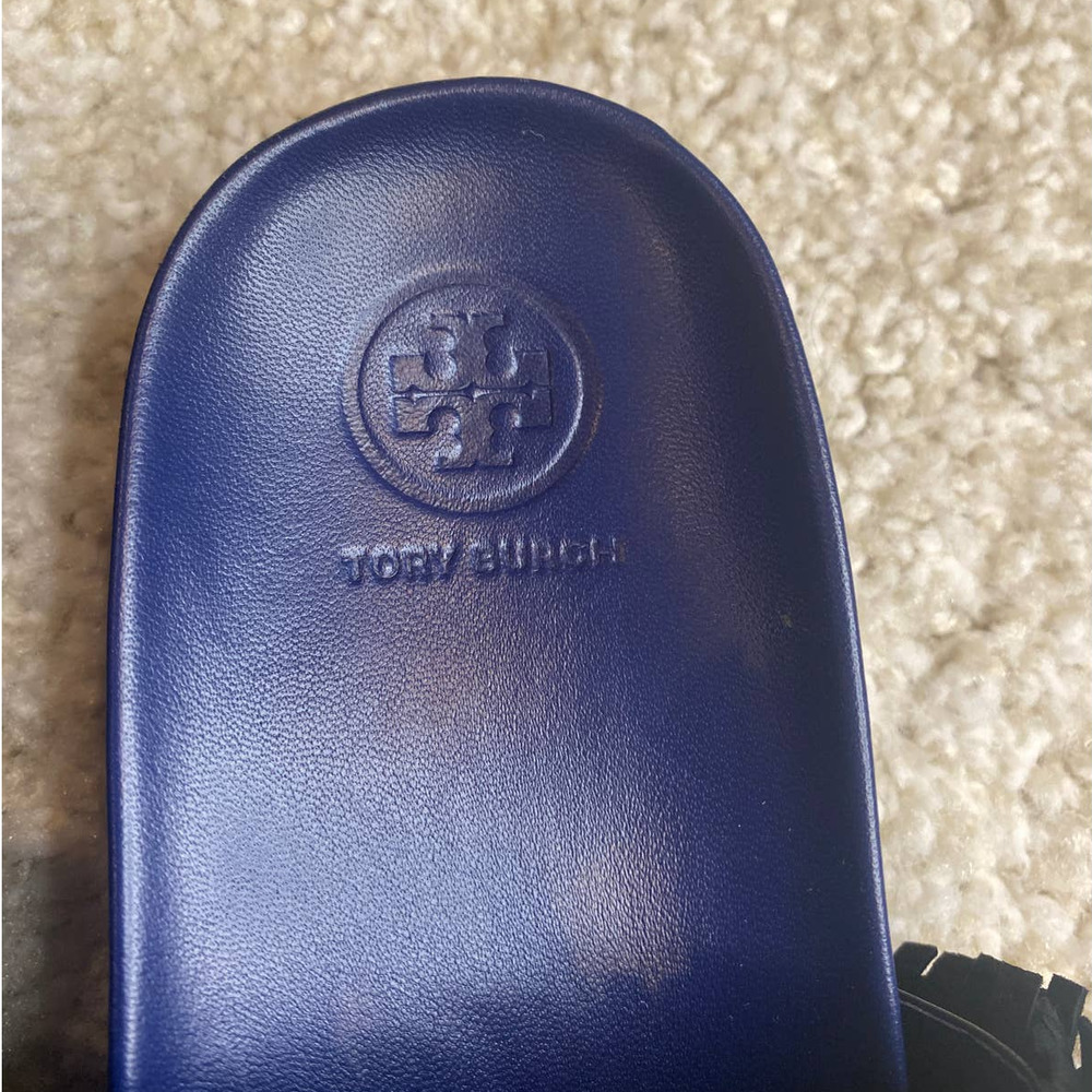 Tory Burch Isle Beaded Fringe Flat Slide Sandals - Picture 4 of 7